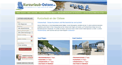 Desktop Screenshot of kurzurlaub-ostsee.de