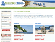 Tablet Screenshot of kurzurlaub-ostsee.de